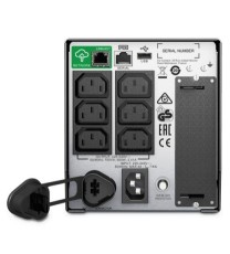 APC SMT750IC APC Smart-UPS, Line İnteraktif, 750VA, Kule Tipi, 230V, 6x IEC C13 çıkış, SmartConnect Bağlantı Noktası+SmartSlot, AVR, LCD